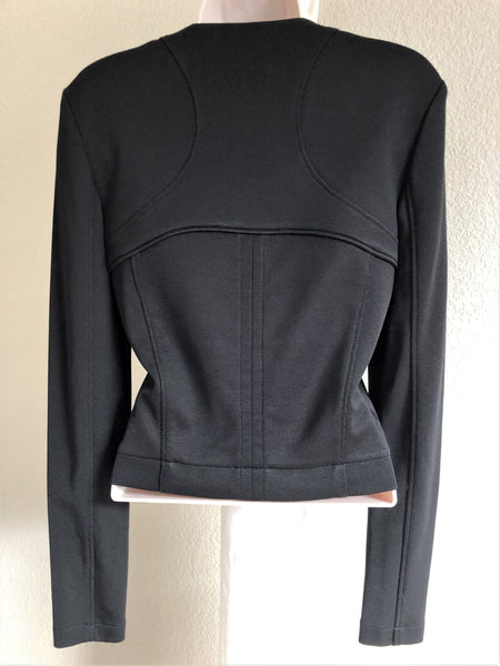 Helmut Lang MEDIUM Black Zip Front Blazer