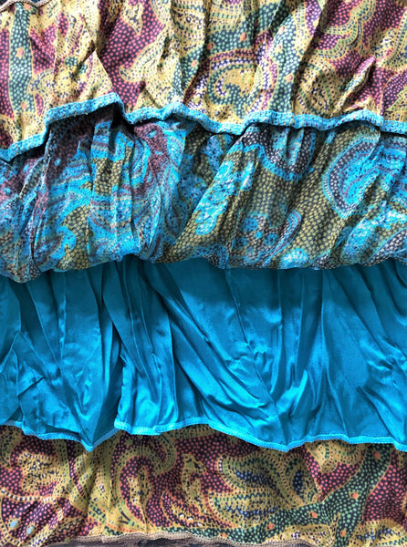 Hale Bob Size Small Teal Paisley Silk Tank - CLEARANCE