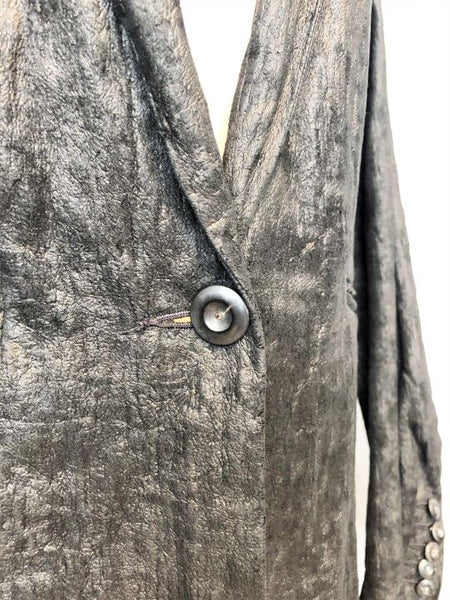 J Brand Size 2 Charcoal Metallic Blazer - Missing Cuff Button