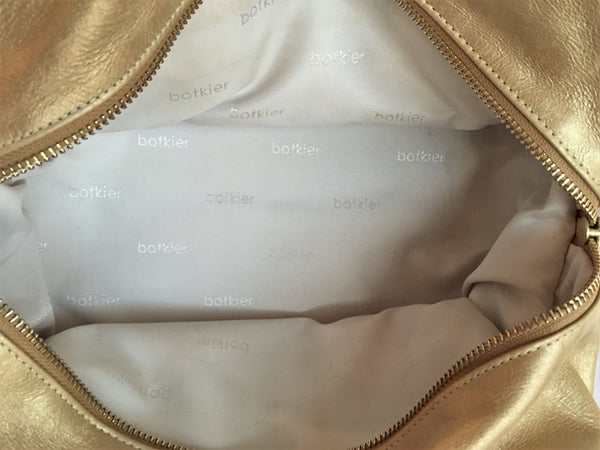 Botkier Gold Leather Trigger Shoulder Bag