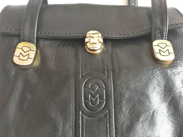 Marino Orlandi Vintage Black Leather Bag - CLEARANCE