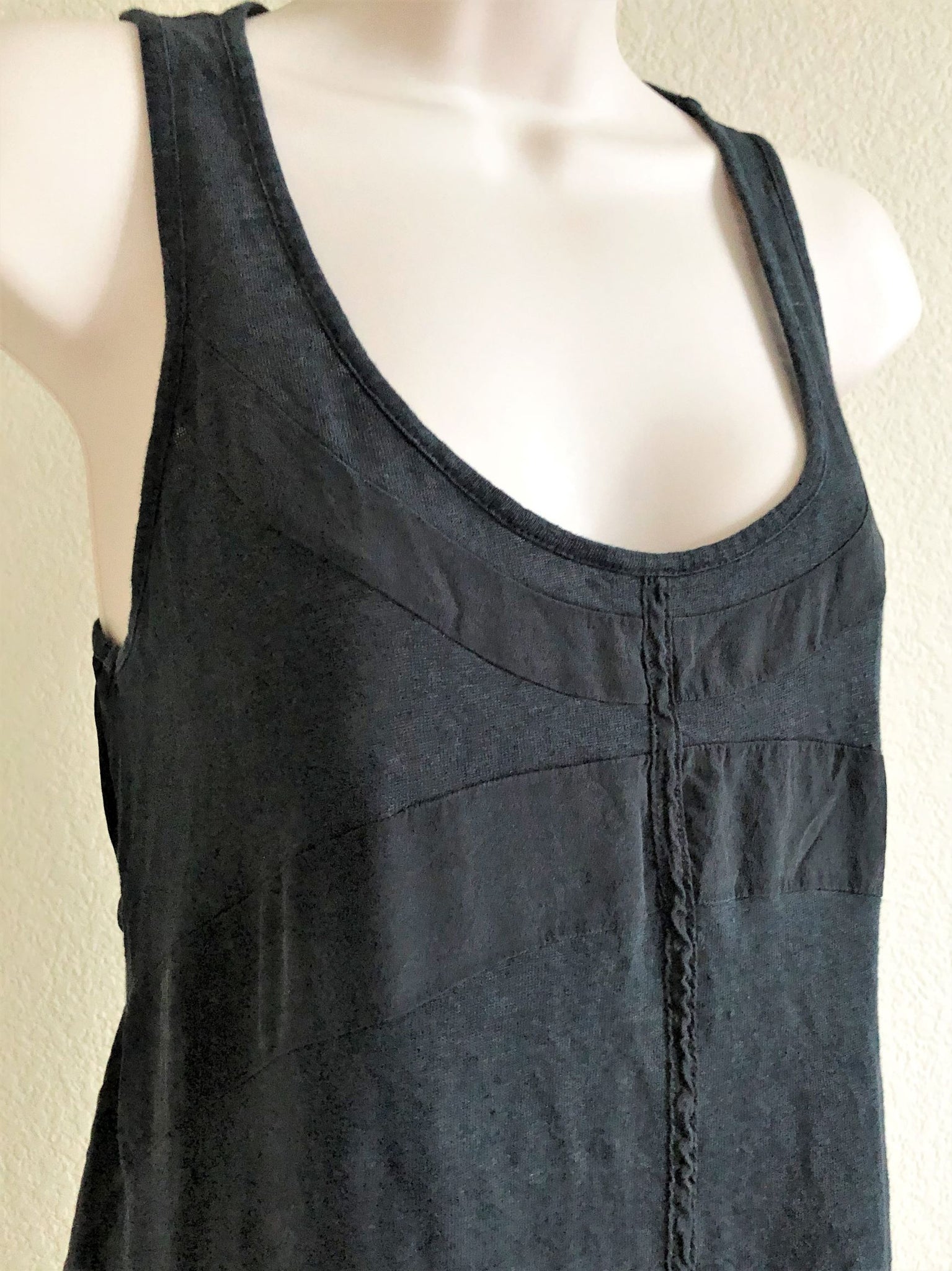 Sandro Size Medium Black Linen Tank Top - CLEARANCE