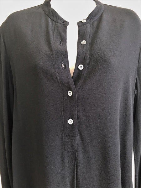 Raquel Allegra Size Medium Black Fringe Blouse