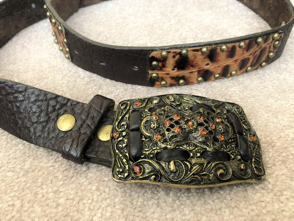 Leatherock Size SMALL Brown Leather Belt