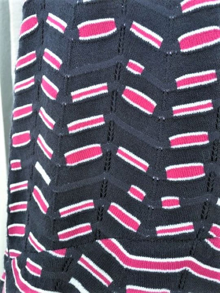 MISSONI Authentic NEW Size Large Navy and Magenta Skirt