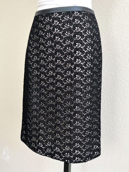 Diane von Furstenberg Size 0 Black Lace Skirt