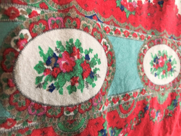 Blumarine SMALL Vintage Blue and Red Floral Top