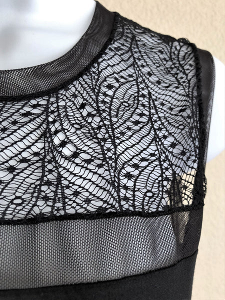 BCBGMaxazria Size XS Black Lace Back Tank