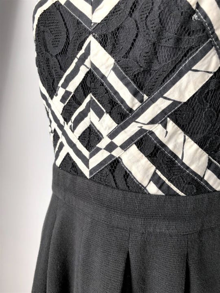 Anthro 9-H15 Size 2 Black and White Dress - CLEARANCE