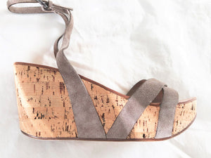 Roberto Del Carlo Size 5.5 - 6 Taupe Suede Sandals