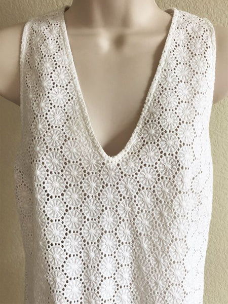 Rag & Bone Size XS White Eyelet Lace Tank