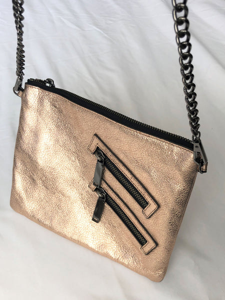 Rebecca Minkoff Rose Gold Metallic Cross Body