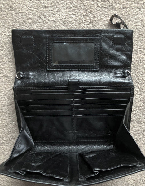 Brighton Black Leather Clutch Wallet - CLEARANCE