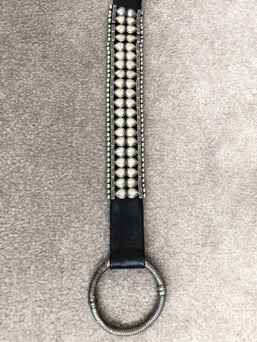 Sandy Duftler LARGE Vintage Black Leather Belt - CLEARANCE
