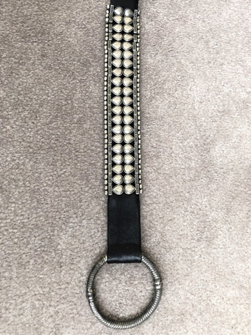 Sandy Duftler LARGE Vintage Black Leather Belt