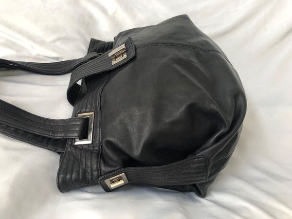 kooba Natasha Black Leather Tote