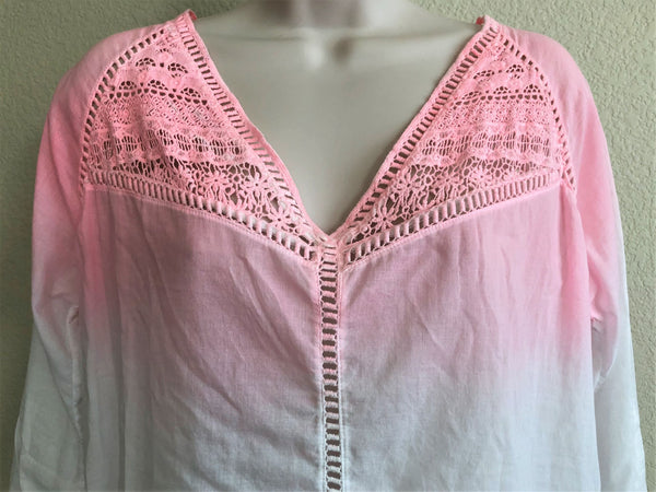 Maison Scotch Medium Pink White Ombre Top