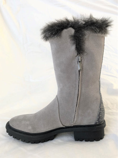 Sam Edelman NEW Size 6 Tilden Gray Suede Fringed Boots FABULUX