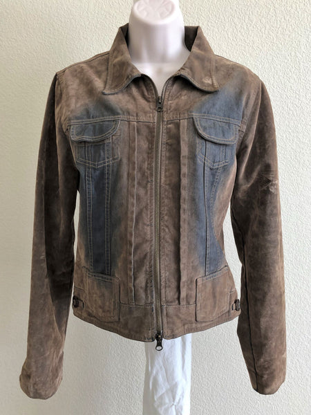 Polo Garage SMALL Tan Distressed Jacket