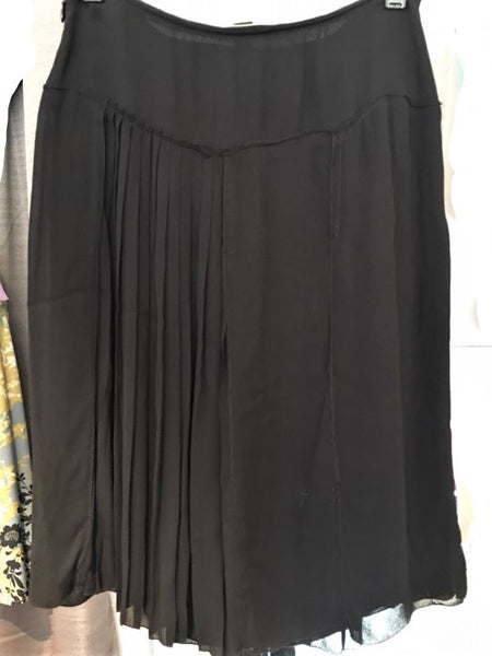 PRADA Authentic Size XS Black Chiffon Beaded Skirt