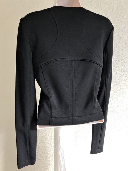 Helmut Lang MEDIUM Black Zip Front Blazer