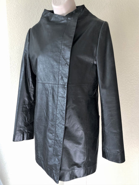 Demoo Parkchoonmoo MEDIUM Black Leather Coat - RARE - $1,300 RETAIL