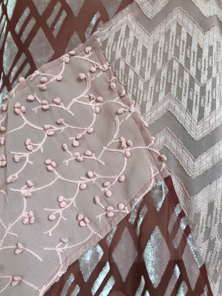 Tiny Anthropologie LARGE Gray and Mauve Top - CLEARANCE