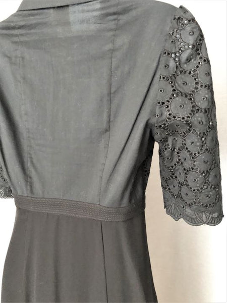 Catherine Malandrino Size 0 Black Eyelet Lace Dress