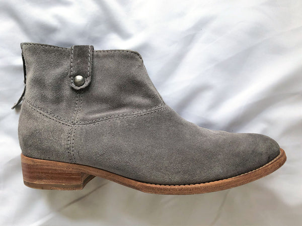 Johnston & Murphy Size 6.5 Gray Suede Boots