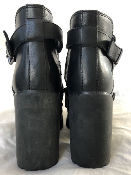 ASH Size 6.5 Pure Black Chunky Boots