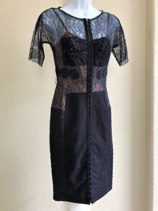 Byron Lars Anthropologie Size 0 Beguile Carissima Dress Navy / 0 Byron Lars Anthropologie Size 0 Beguile Carissima Dress Navy / 0