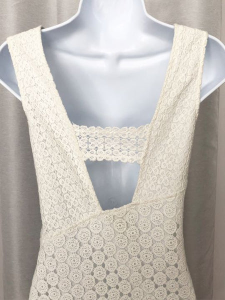 Yoana Baraschi Size 6 White Lace Dress - CLEARANCE