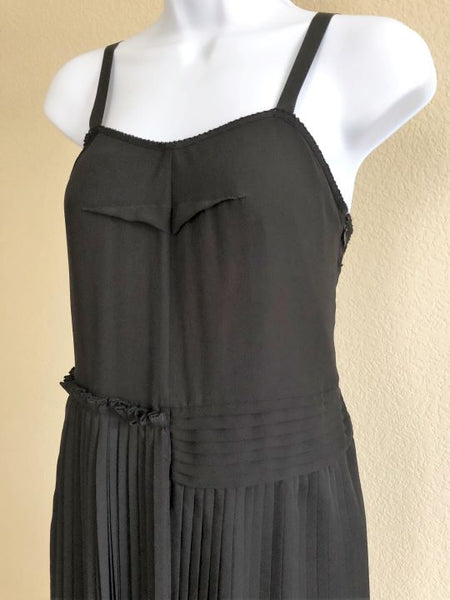 See by Chloe Size 4 Black Pleated Dress - $500 RETAIL