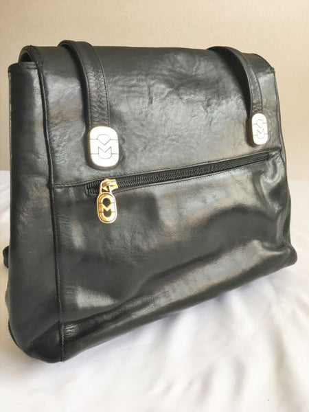 Marino Orlandi Vintage Black Leather Bag - CLEARANCE