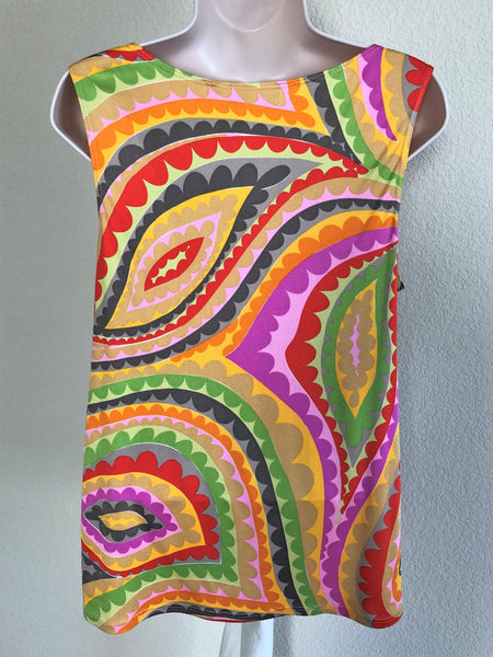 Trina Turk Size Large Multi-Color Silk Top - CLEARANCE