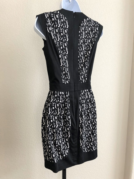 French Connection Size 2 Black and White Dress