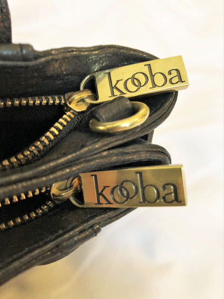 Kooba Black Leather Clutch Bag