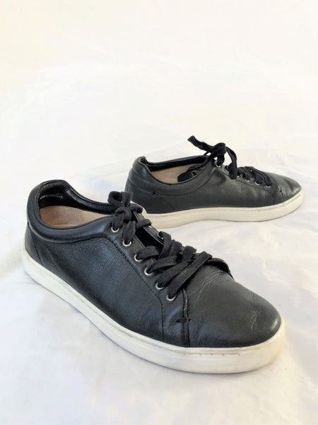 Rag & Bone Size 6 Kent Black Leather Sneakers