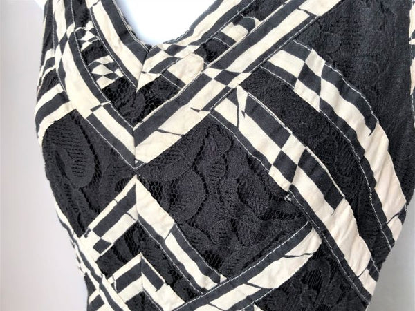 Anthro 9-H15 Size 2 Black and White Dress