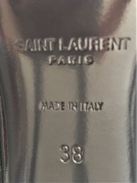 Saint Laurent Authentic Size 7.5 Chelsea Black Patent Leather Boots