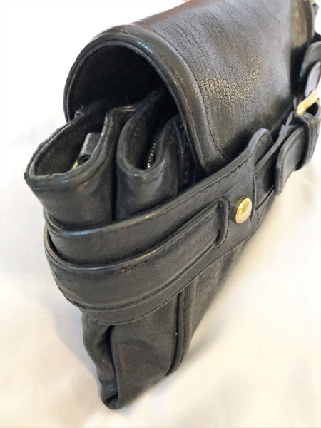 Kooba Black Leather Clutch Bag