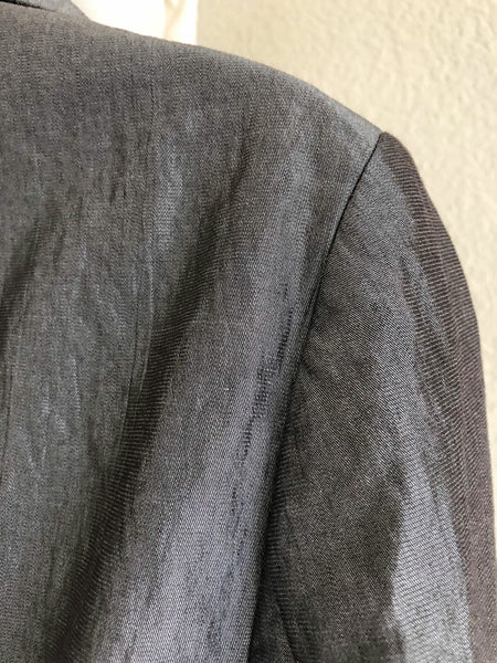 People Like Frank Size XS Gray Ruffle Hem Blazer