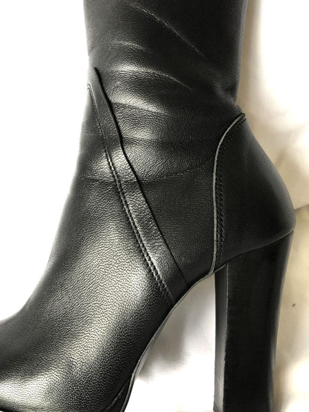 Studio Tomboy Size 6.5 Black Leather Boots - RARE!