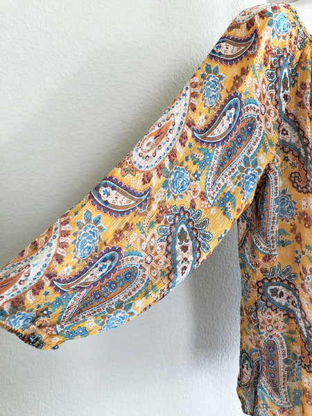 Sundance LARGE Giverny Paisley Silk Top - CLEARANCE