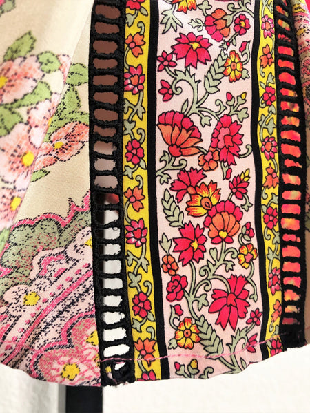 Plenty by Tracy Reese Size 12 Silk Floral Top