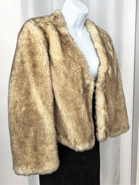 Idra Anthropologie Size 12 Faux Fur Coat