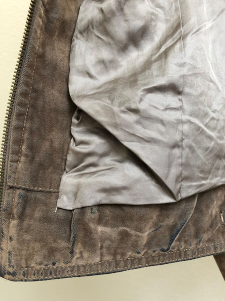 Polo Garage SMALL Tan Distressed Jacket