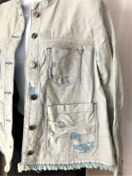 Maison Scotch SMALL Distressed Denim Jacket