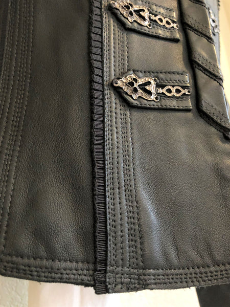 Danier Size XS Dark Gray Leather Jacket