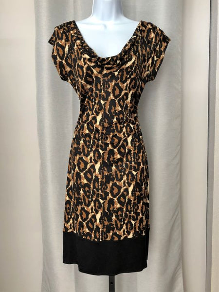 Diane von Furstenberg Size 8 Zeke Silk Leopard Dress